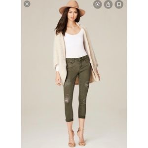 BEBE Ripped Heartbreaker Skinny Jeans